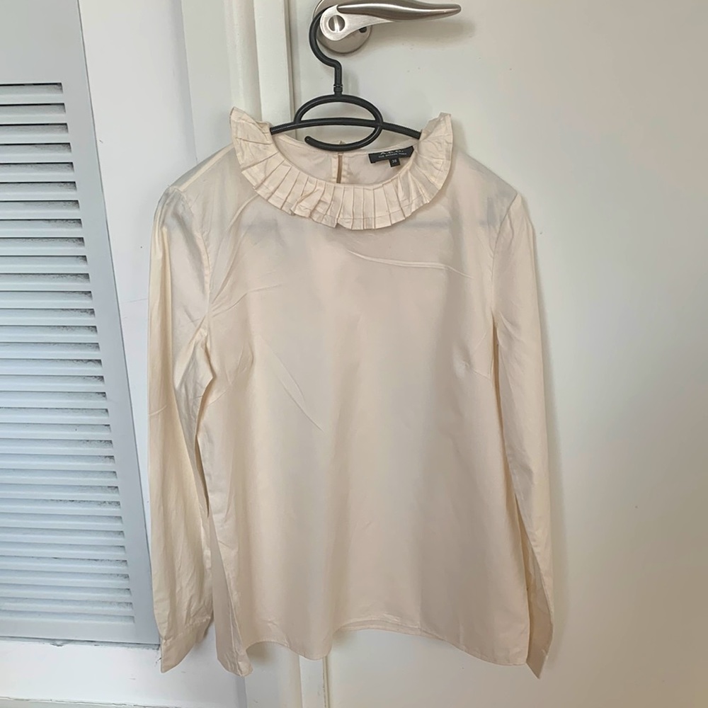 A.P.C. Blouse Ruffled Collar Size M